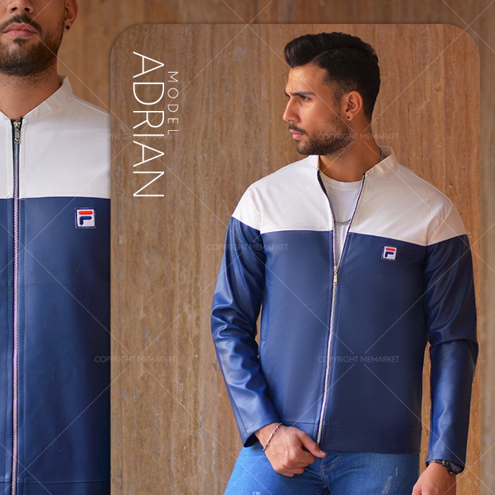 کاپشن مردانه چرم مدل ADRIN