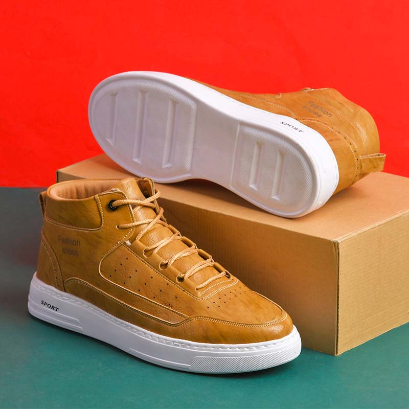 کفش ساقدارمردانه عسلی مدلNicolo