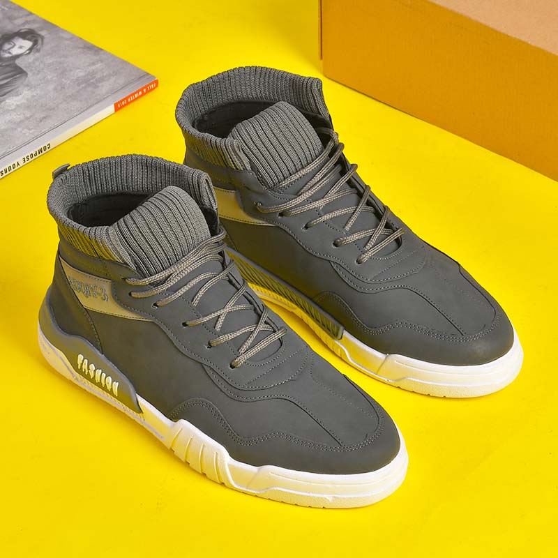 کفش ساقدارمردانه طوسی مدل Kubaa