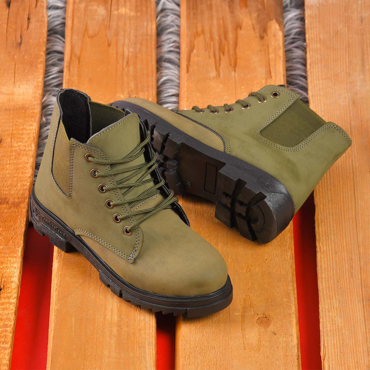 نیم بوت دخترانه سبز مدل Setare