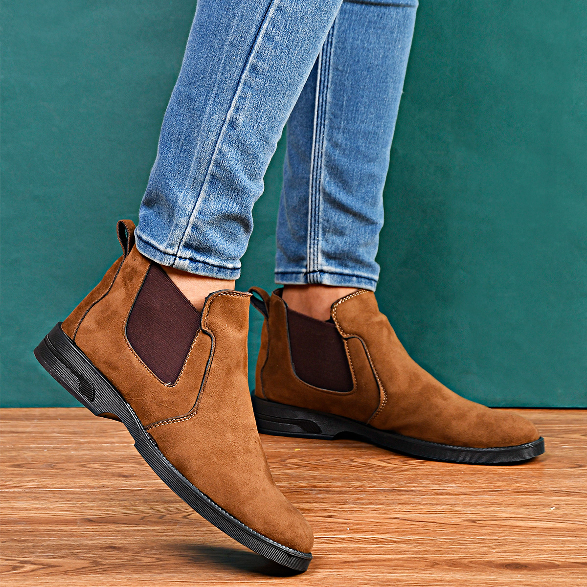 کفش ساقدار قهوه ای مردانه مدل Alvand