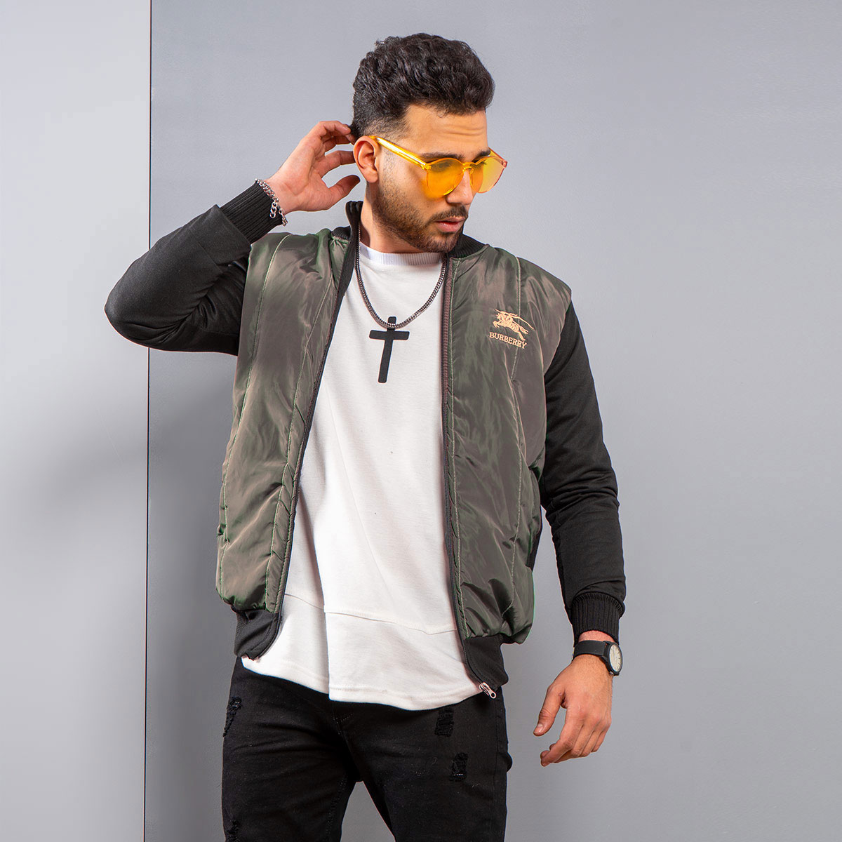 سویشرت مردانه مدل Rachel رنگ یشمی