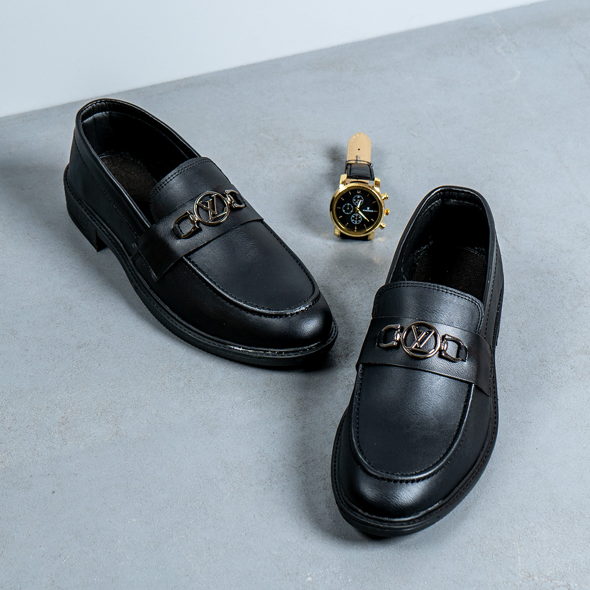 کفش کالج مردانه مشکی مدل NERVAN