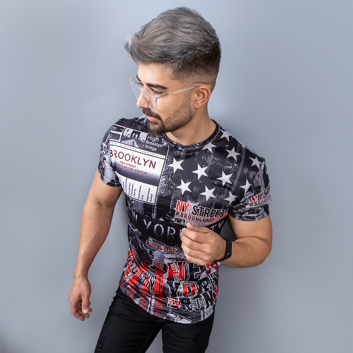 تيشرت brooklyn مردانه مدل Jonas