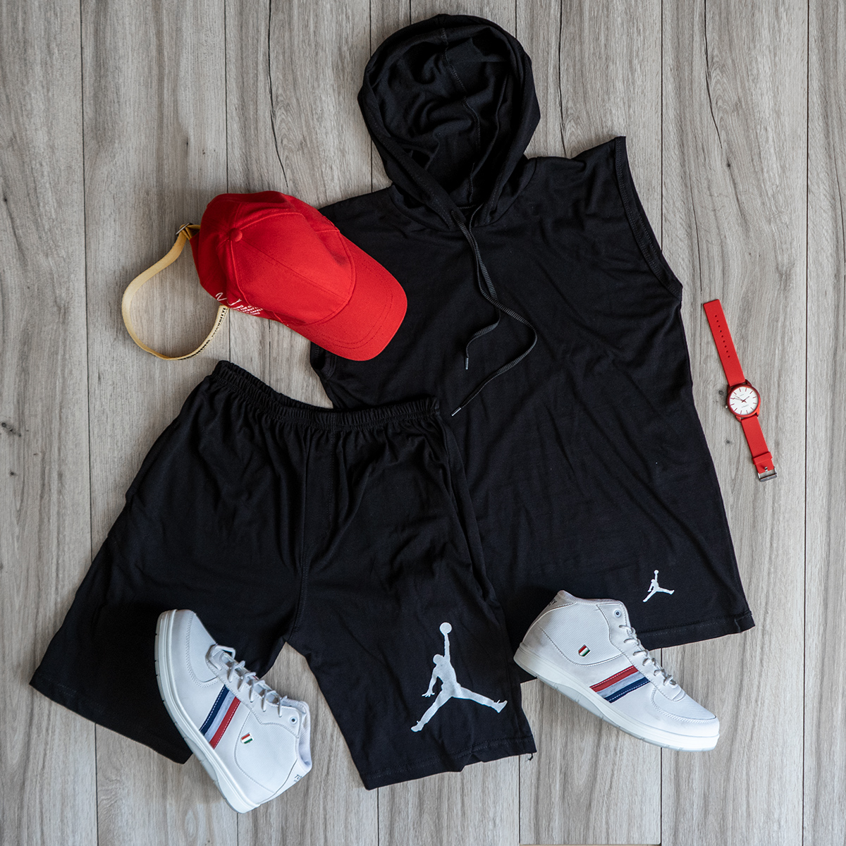 ست رکابی شلوارک جوردن مردانه مدل Sipra