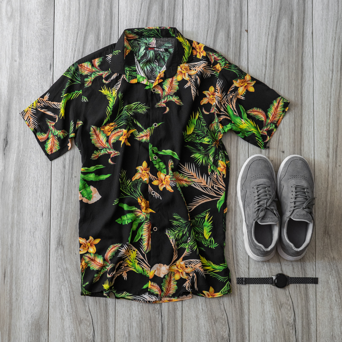 پيراهن هاوايي مردانه مدل Natan