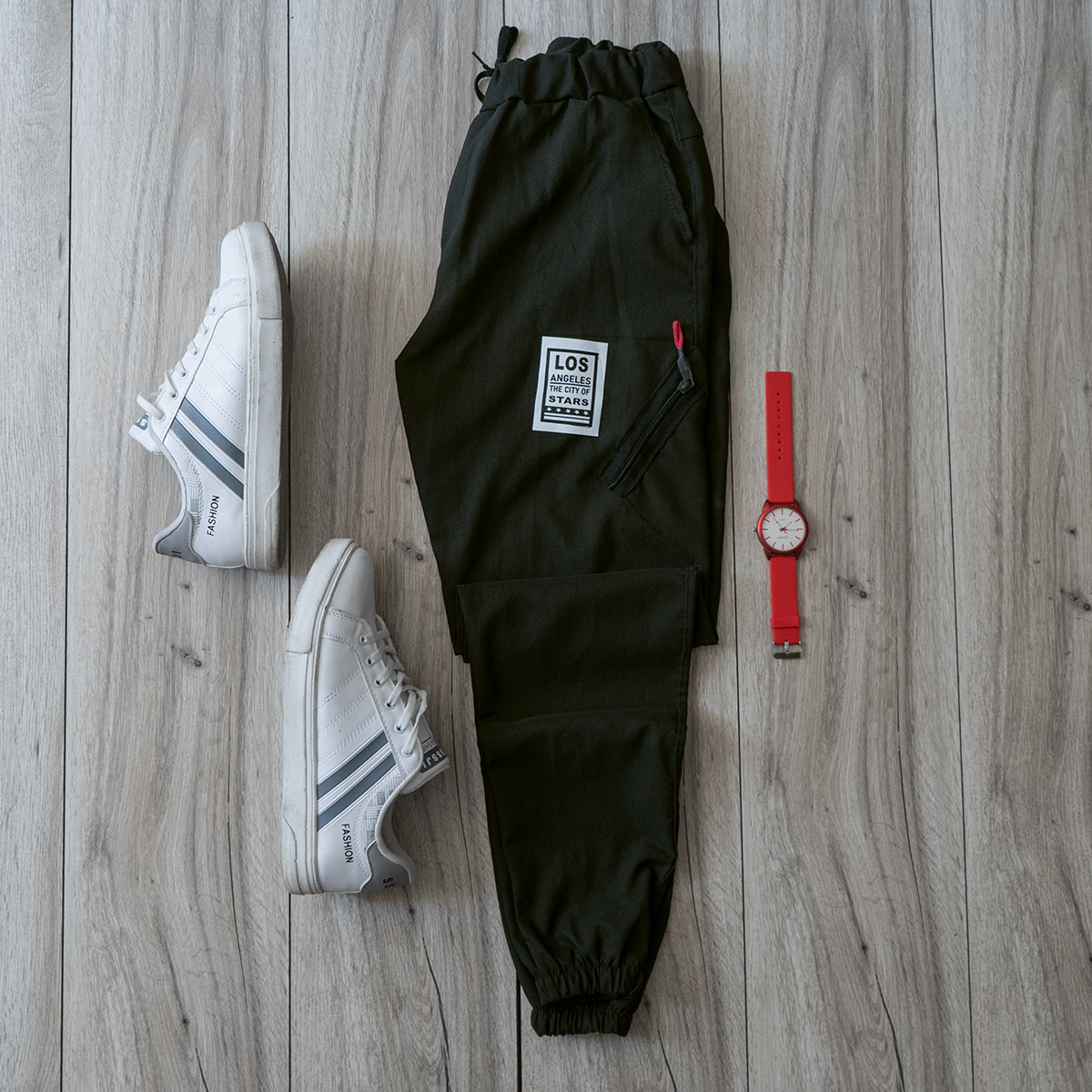 شلوار اسلش Los مردانه سبز لجني مدل kilin