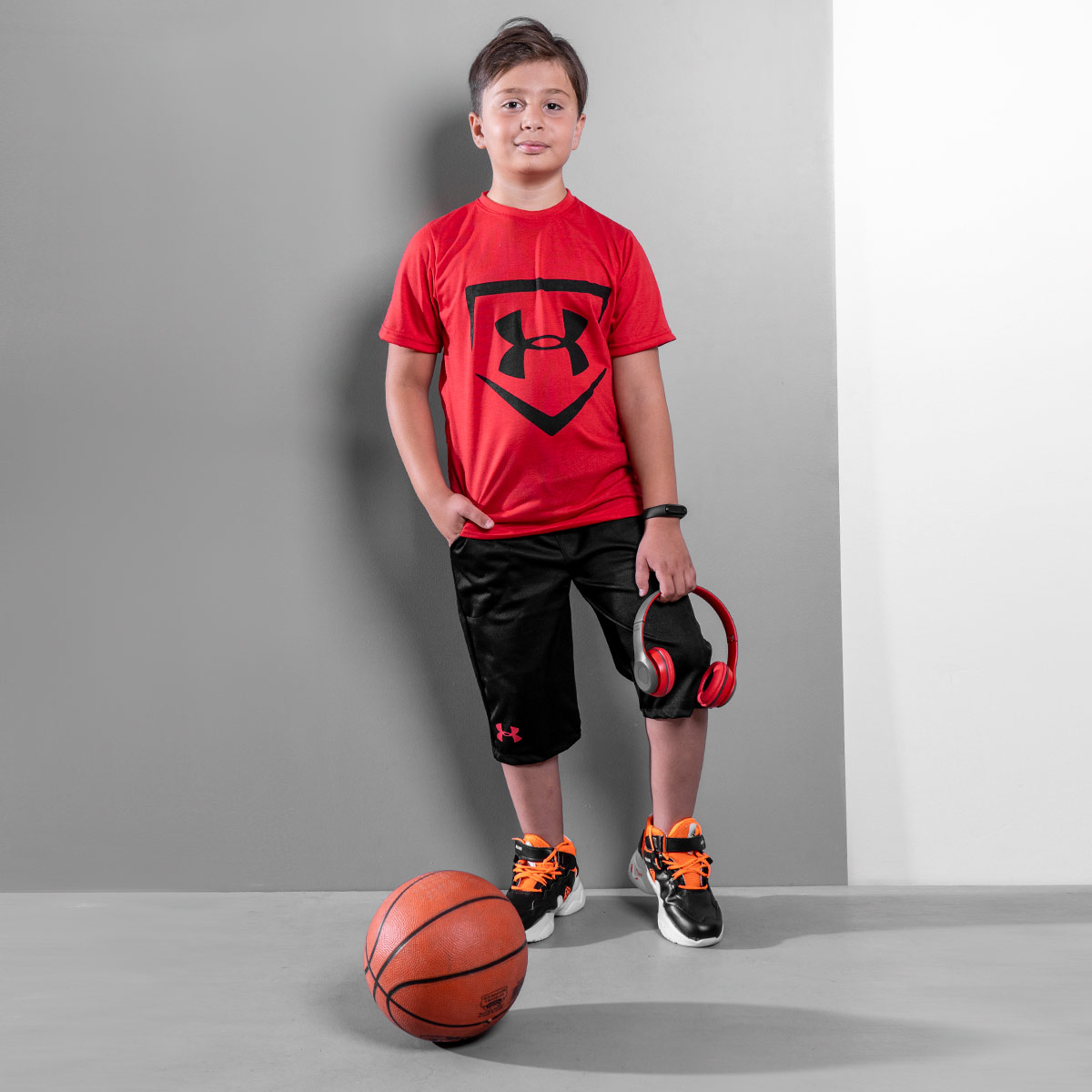 ست بچه گانه تیشرت شلوارک Under Armour مدل Paol