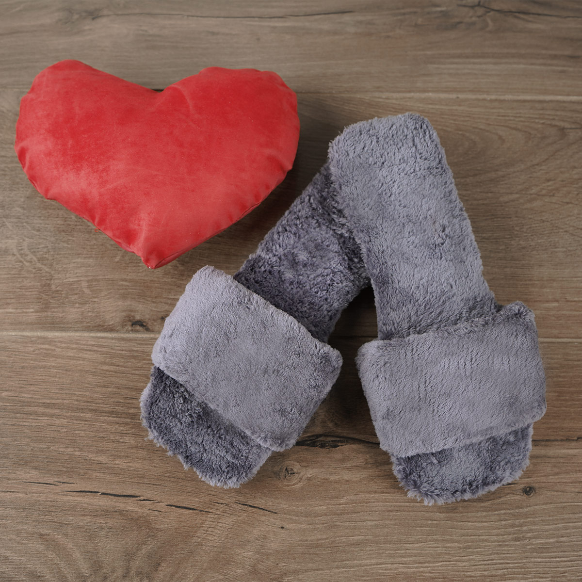 دمپایی حوله ای زنانه طوسی مدل Satin(T)