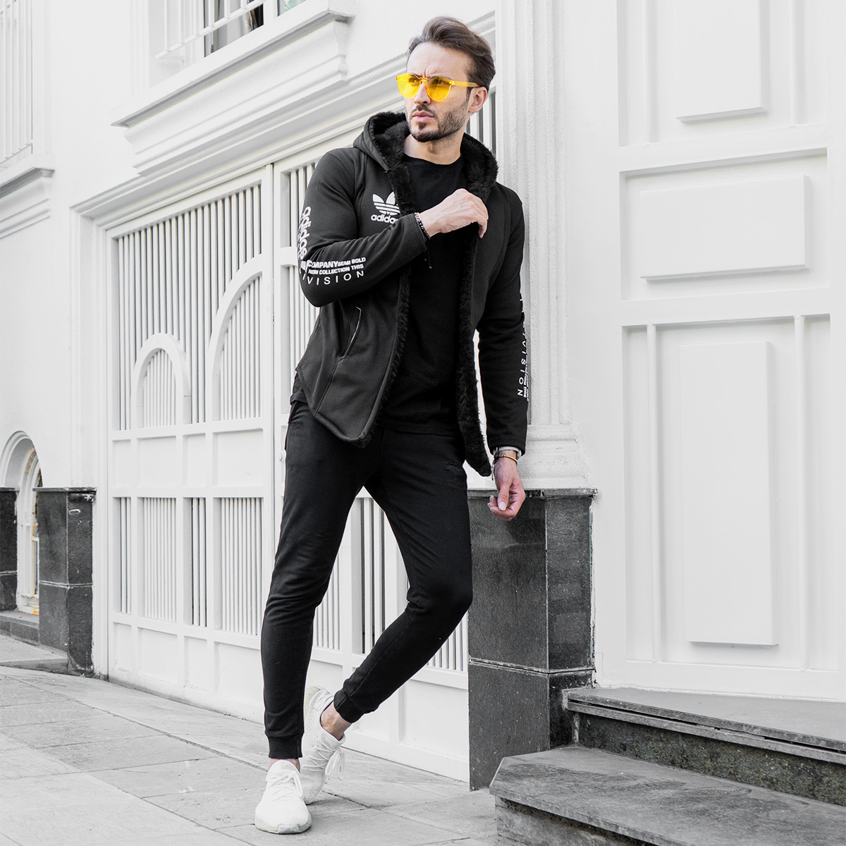 هودی Adidas مردانه مشکی مدل Aran