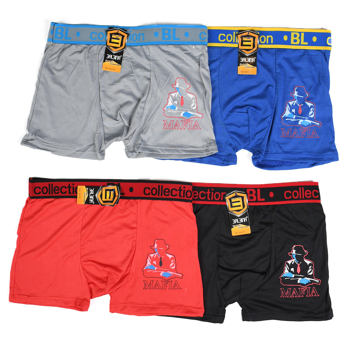 شورت نیم پا طوسی روشنMafiaمدل ۳۱۳۷(T)