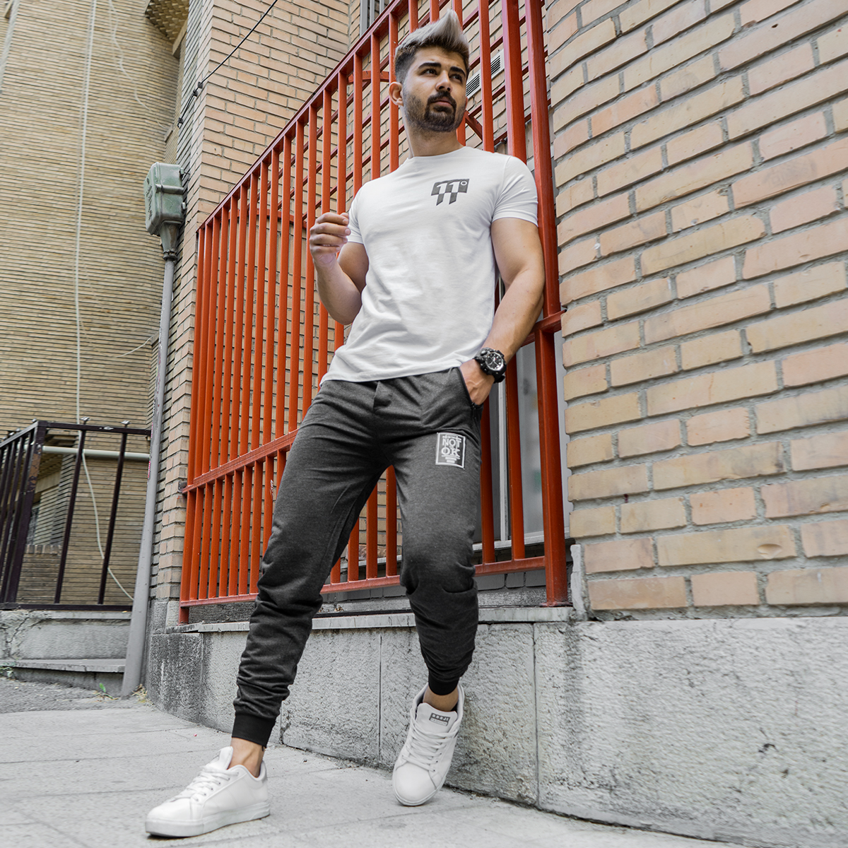 شلوار اسلش Not Ok مردانه ذغالی مدل Caren