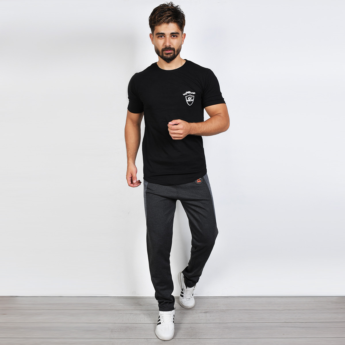 شلوار اسلش مردانه(T) دو رنگ ذغالی طوسی مدل K75