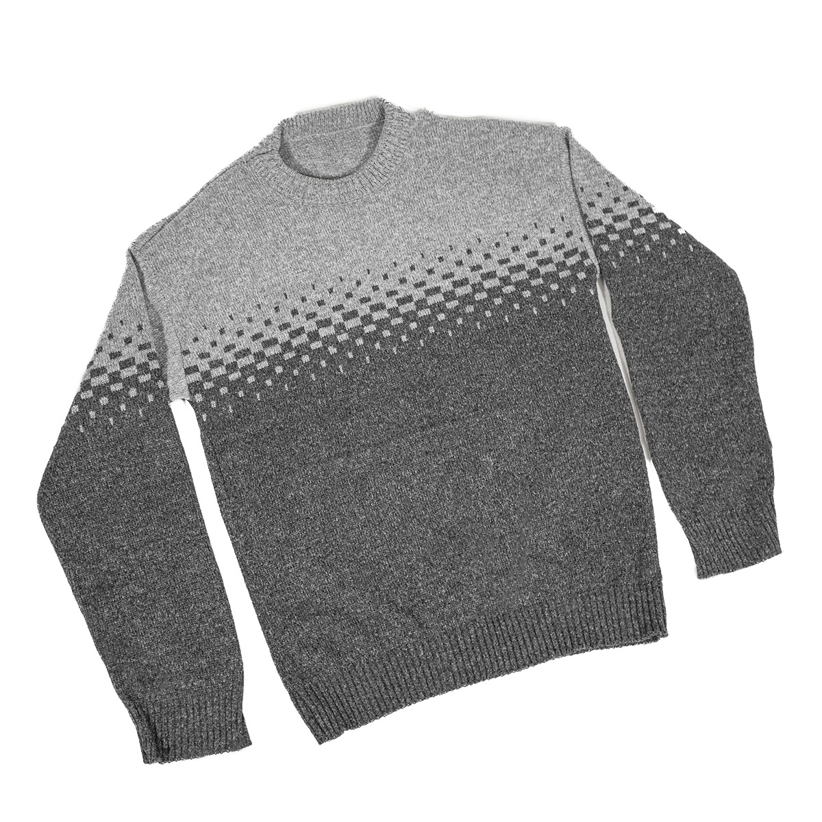 پلیور مردانه دو رنگ طوسی ذغالی مدلShatel