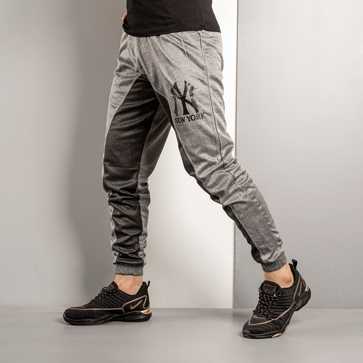 شلوار اسلش مردانه (T)طوسی مشکی مدل N Y