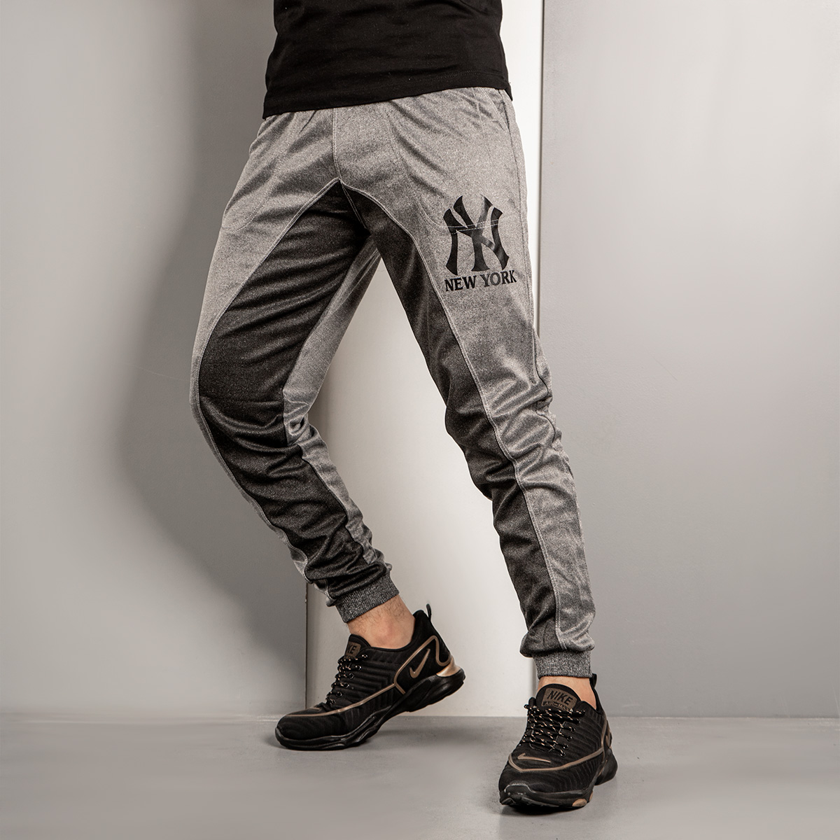 شلوار اسلش مردانه (T)طوسی مشکی مدل N Y