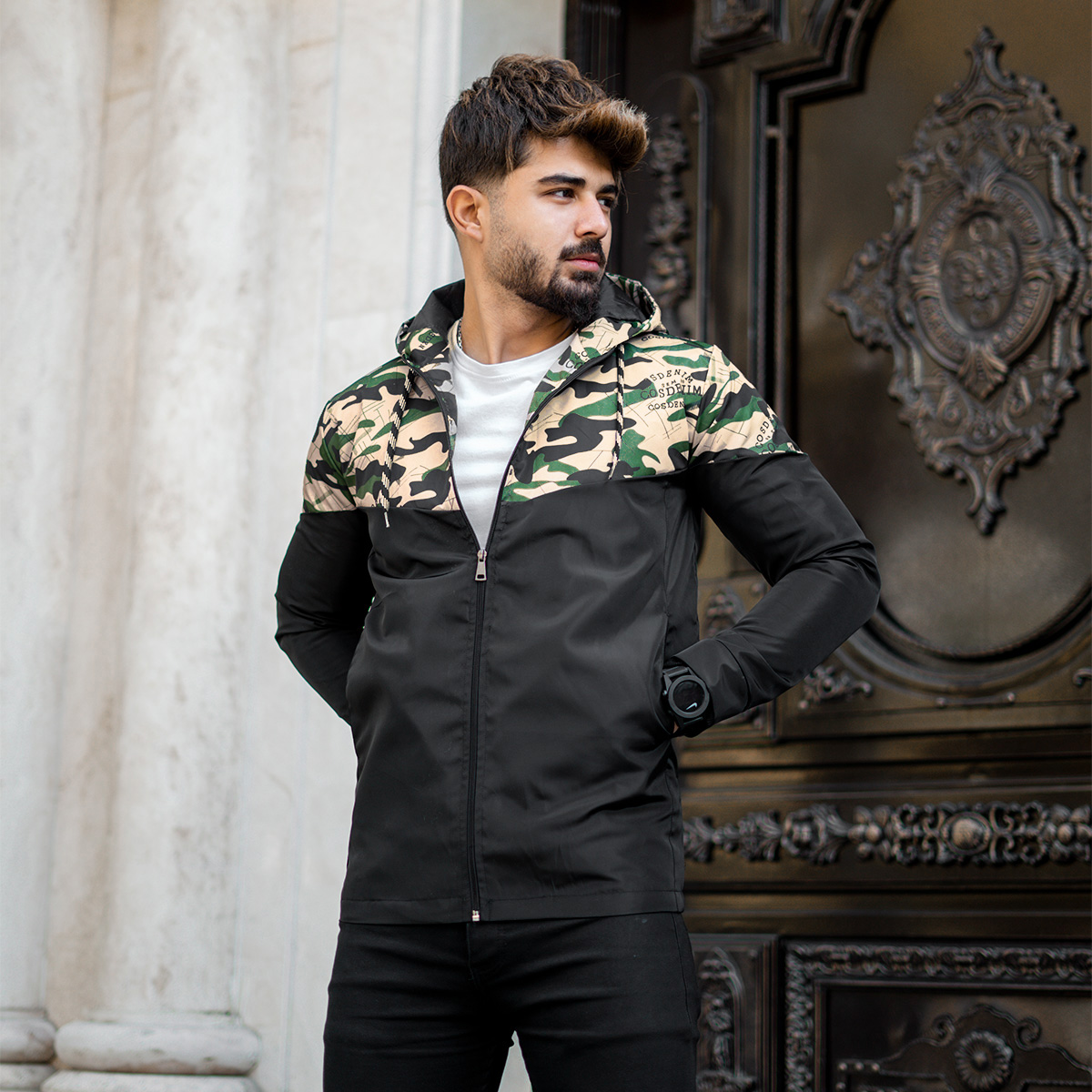 کاپشن بالا چریکی مردانه مدل Gosdenim