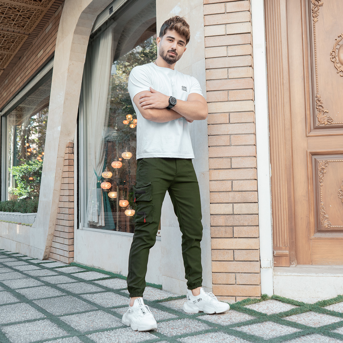 شلوار اسلش سبز مردانه مدل ETARO