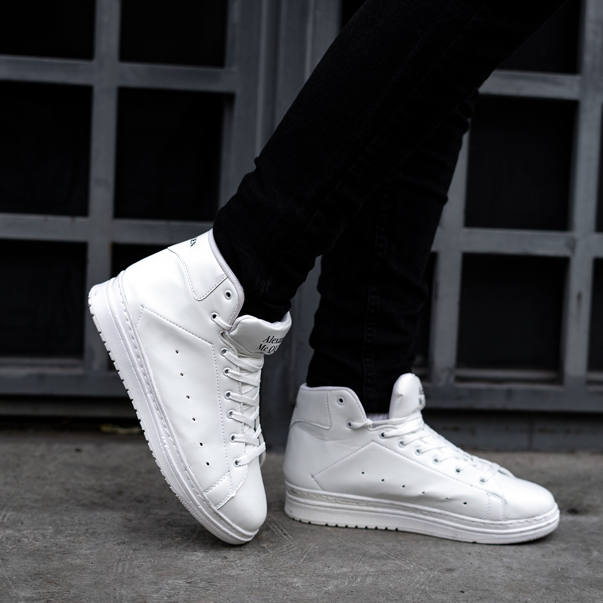 کفش مردانه ساقدار سفید مدل Makoin