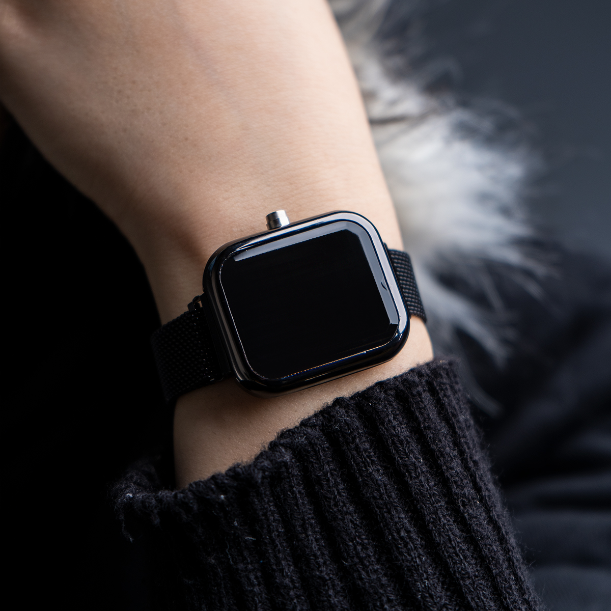 ساعت LED مشکی مدل ZX500