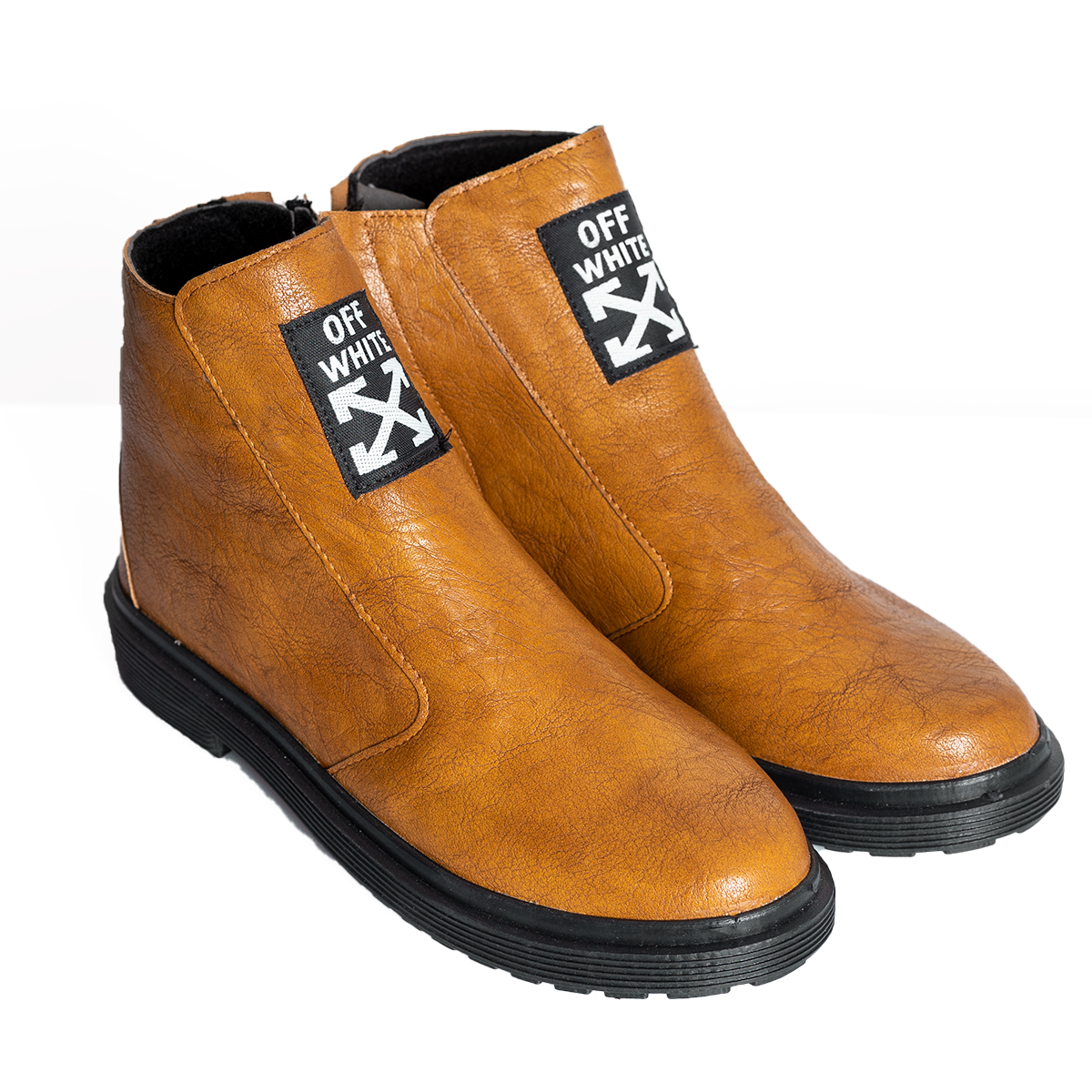 نیم بوت off white دخترانه عسلی مدل Nili