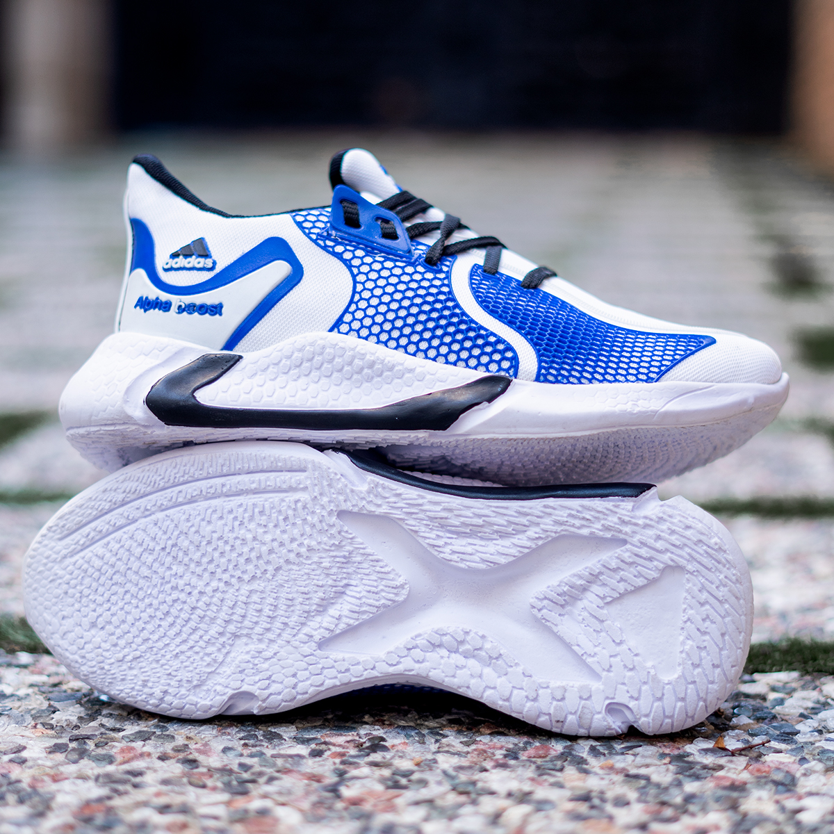 کفش ورزشی مردانه سفید آبی مدل Arang