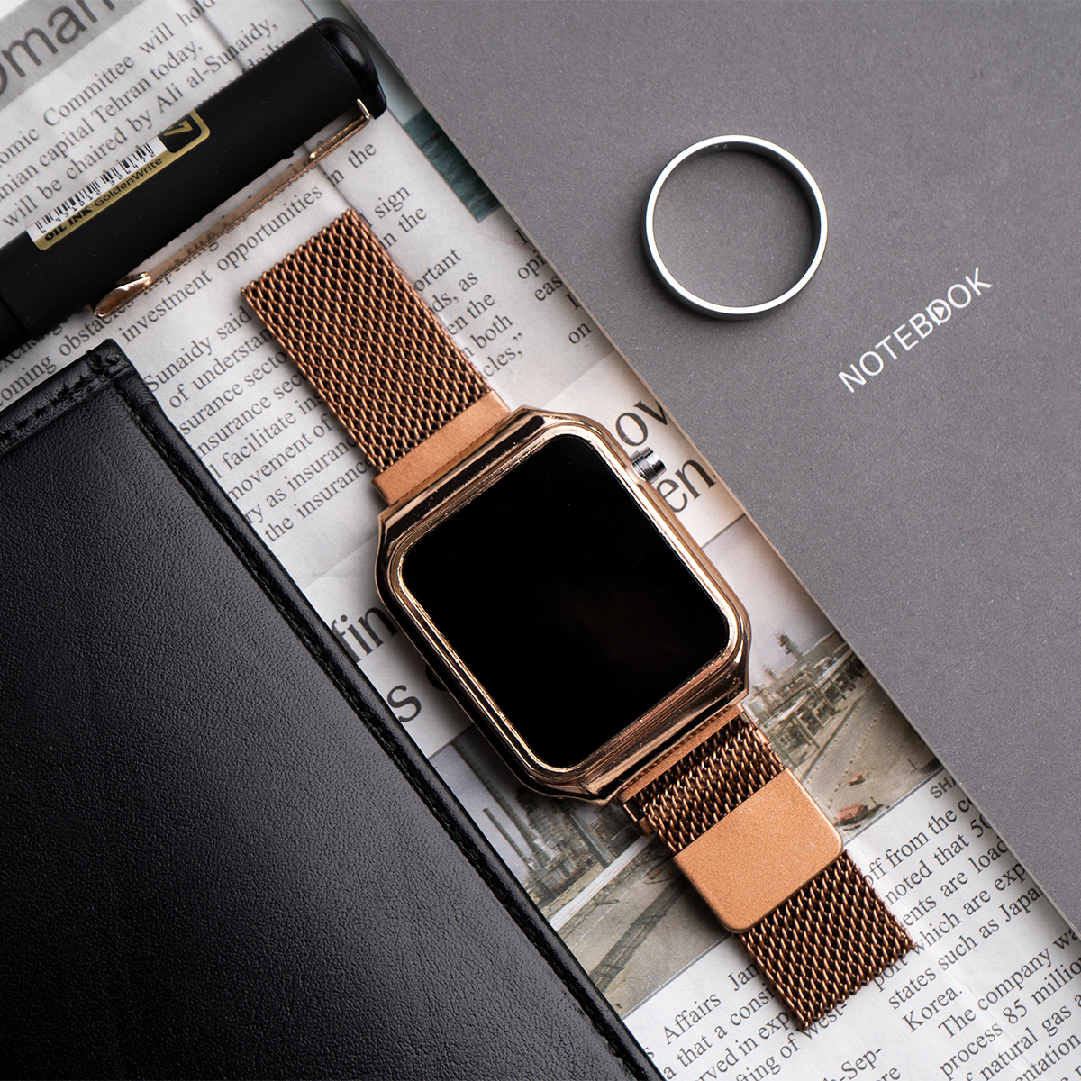 ساعت LED رزگلد مدل K99