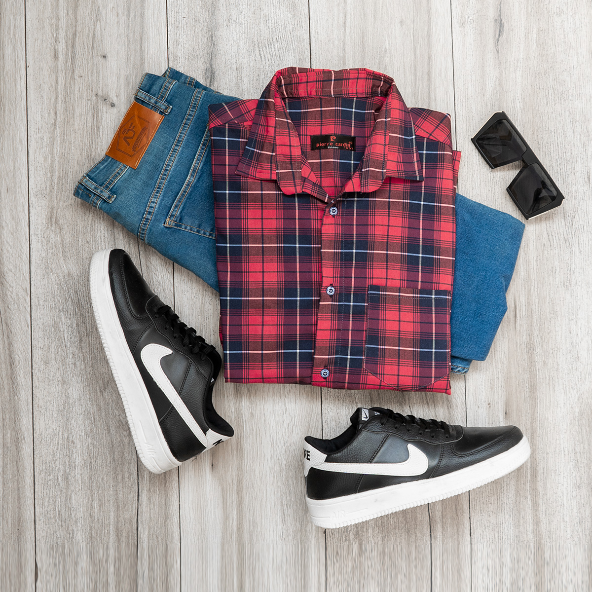 پیراهن چهارخانه قرمز مردانه مدلDivan