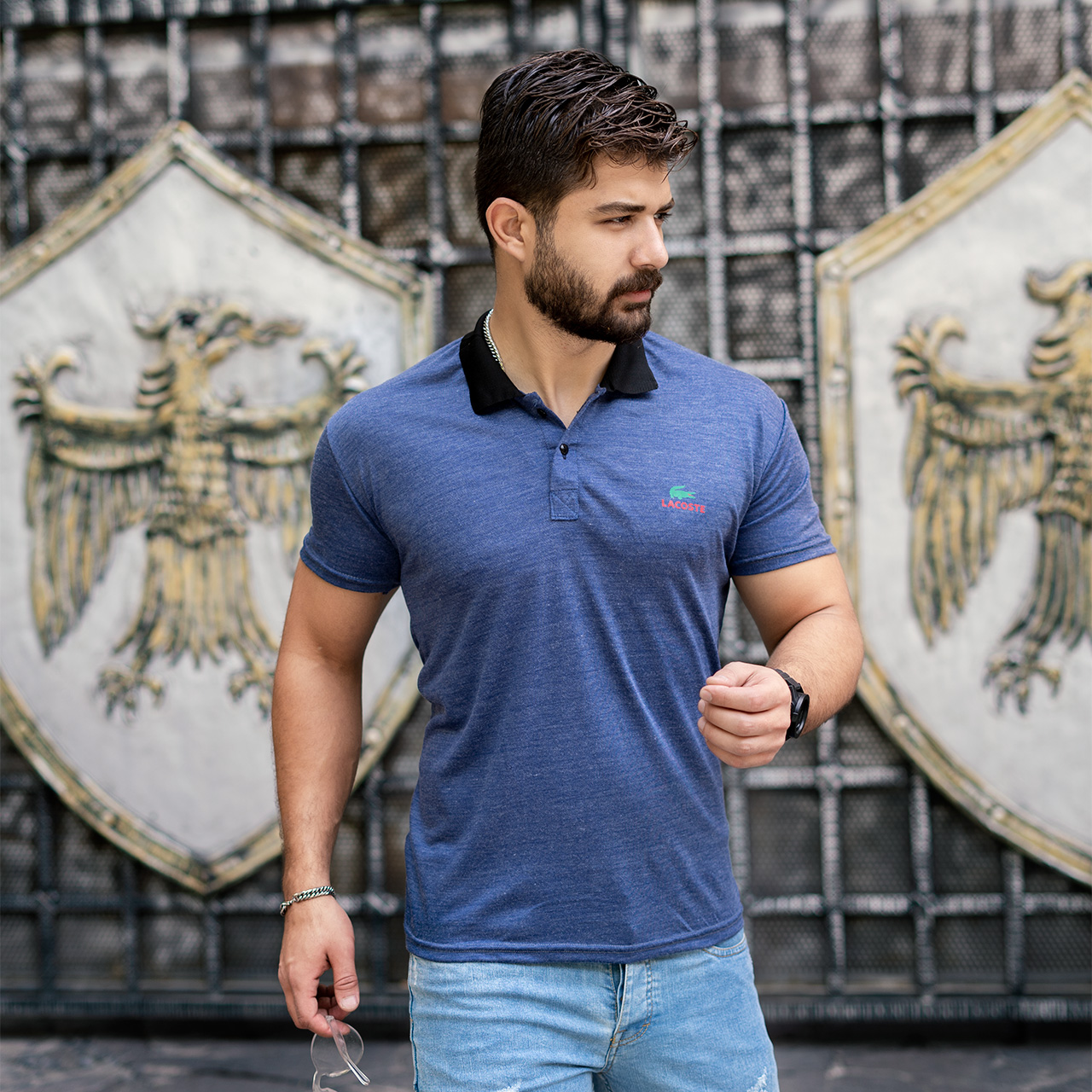 تیشرت مردانه ( مارک رندوم )آبی kapi