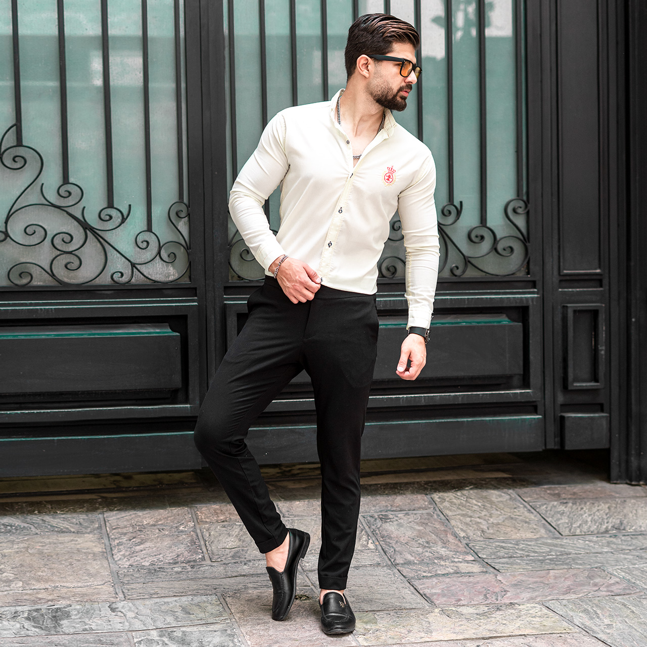 پیراهن مردانه(T) لیمویی مدل gabi