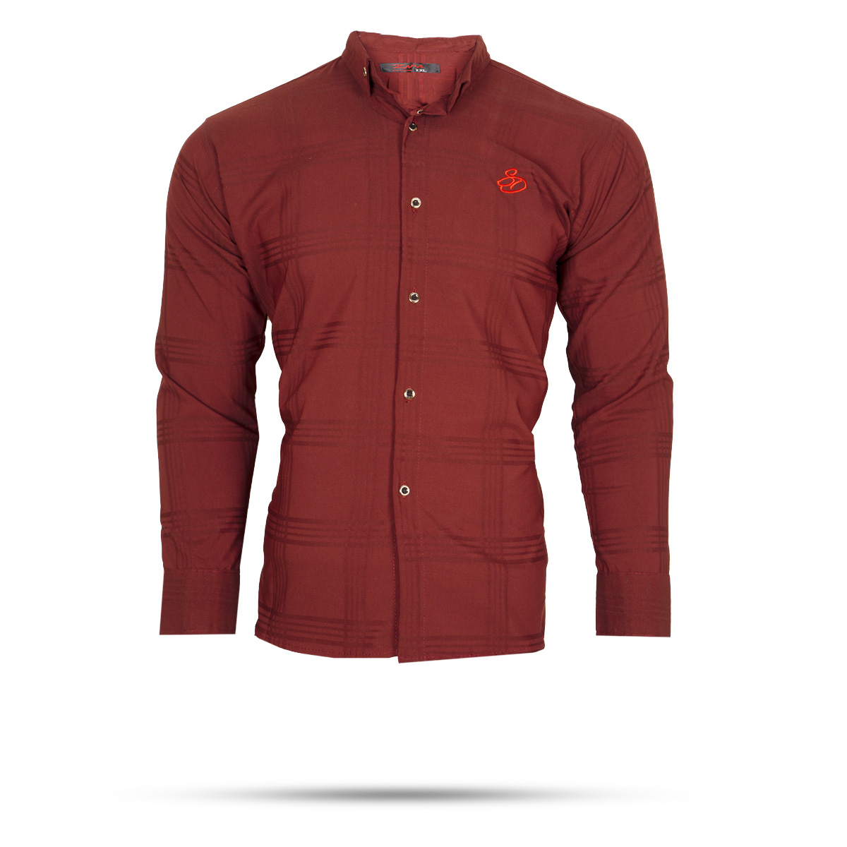 پیراهن مردانه(T) چهارخونه زرشکی مدلmoka