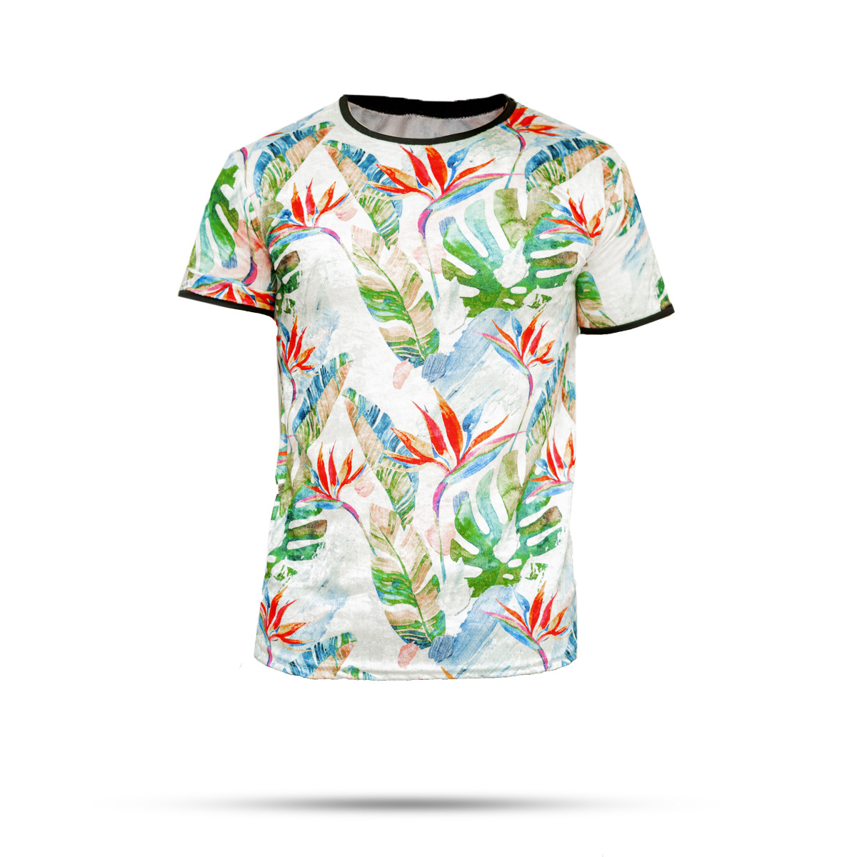 تیشرت مخمل مردانه طرح هاوایی مدل Yara