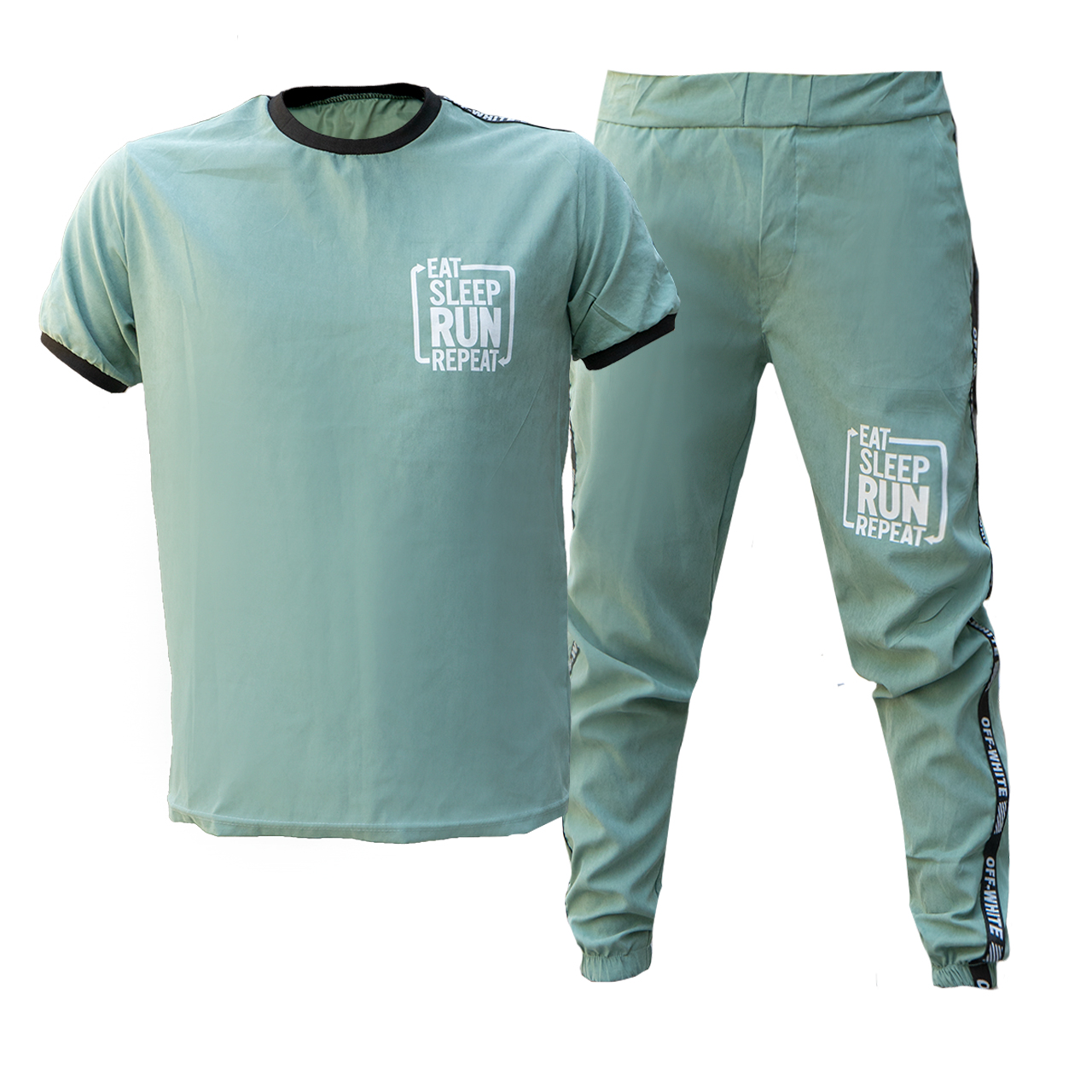 ست تیشرت شلوار مردانه سبز مدل Yamo