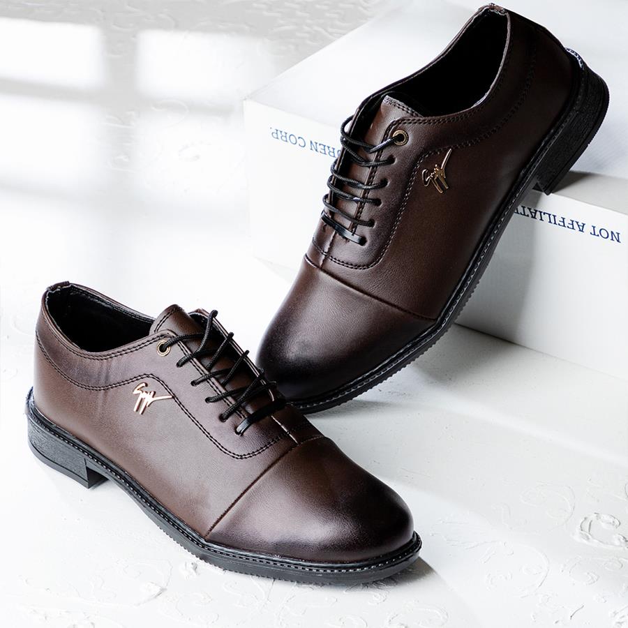 کفش تخت مردانه قهوه ای مدل Adrin