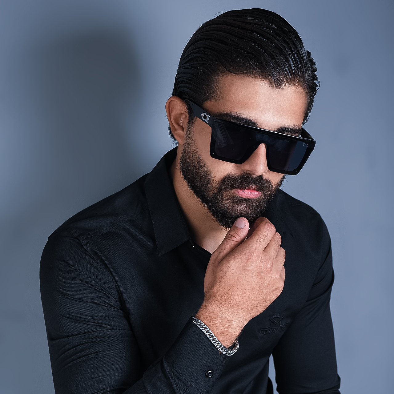 عینک آفتابی مشکی مدل ysl