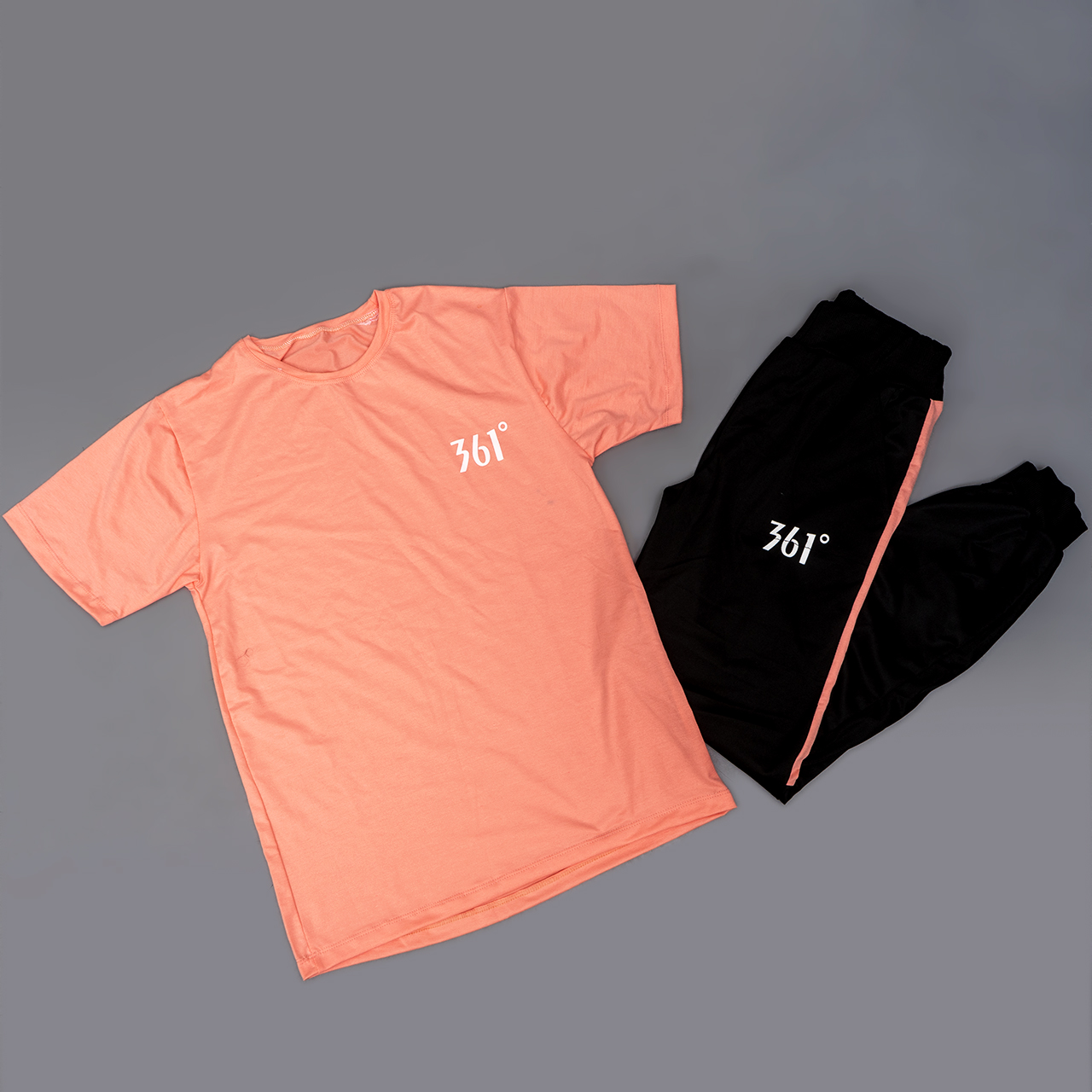 ست تیشرت شلوار صورتی 361 مردانه مدل X31