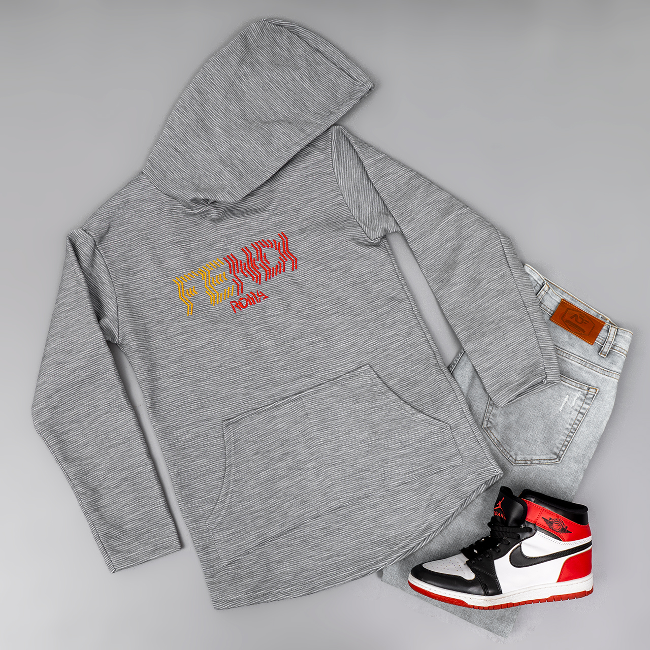 هودی مردانه Fendi طوسی مدل K90