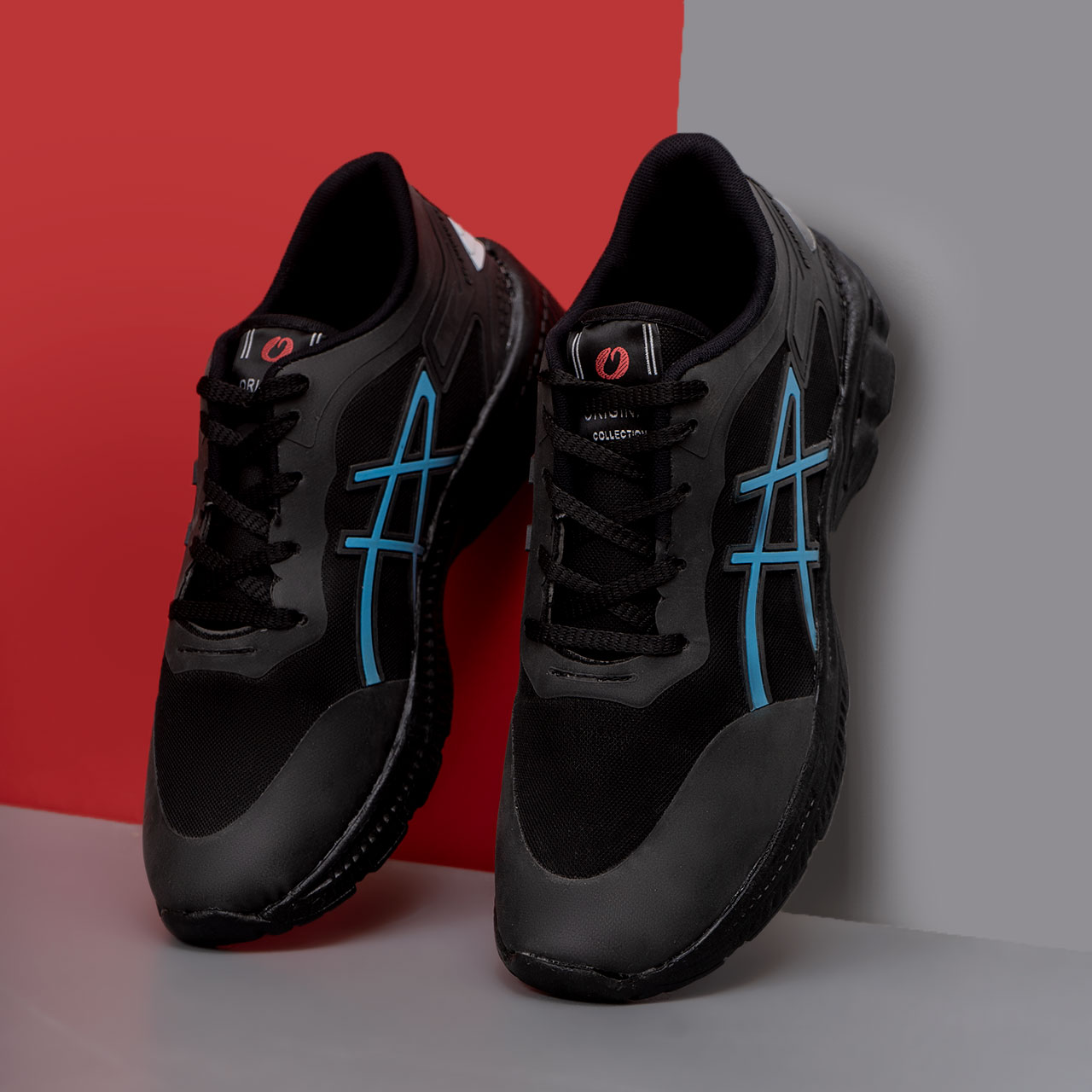 کفش ورزشی مشکی آبی زیره مشکی مردانه مدل Rail