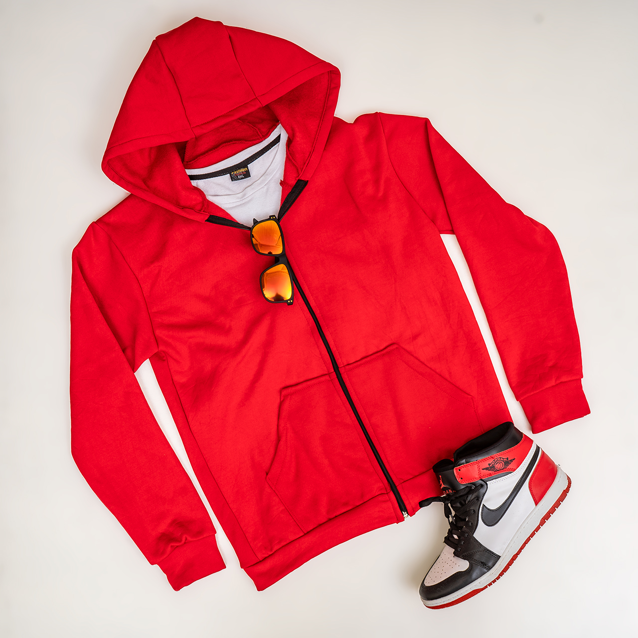 سوییشرت قرمز مردانه مدل sabin