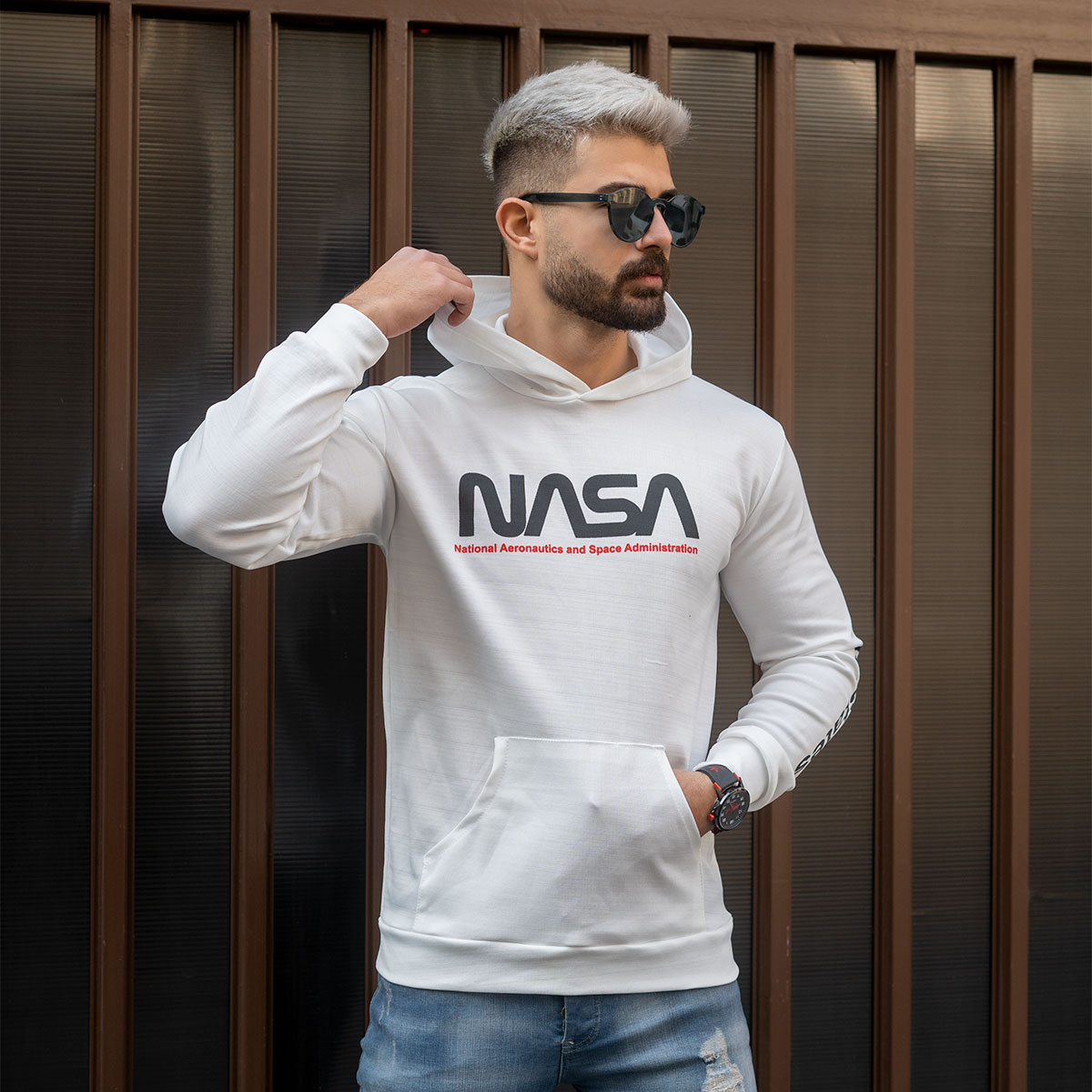 هودی مردانه Nasa مدل Arona