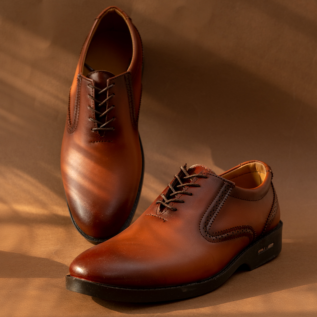 کفش رسمی مردانه عسلی مدل Tomaj