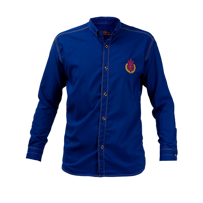 پیراهن مردانه آبی کاربنی مدل Gabi