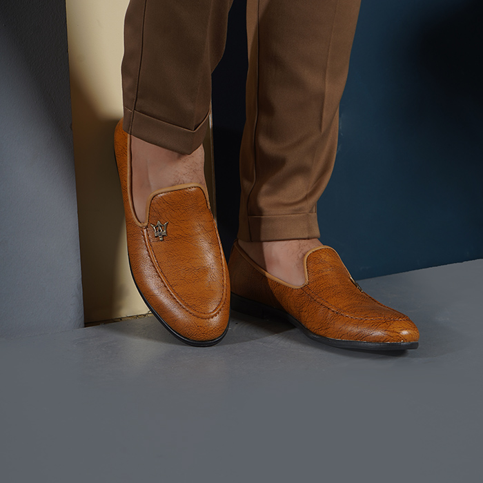 کفش کالج مازراتی مردانه عسلی طرحدار مدل M372