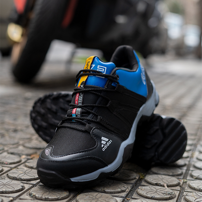 کفش ورزشی مردانه Adidas مشکی آبی مدل MIVA