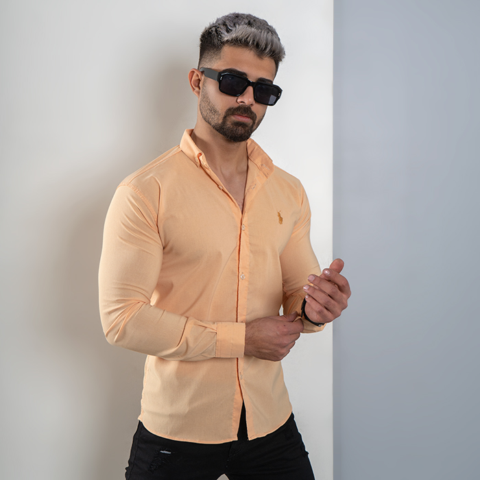 پیراهن مردانه نارنجی مدل VQ