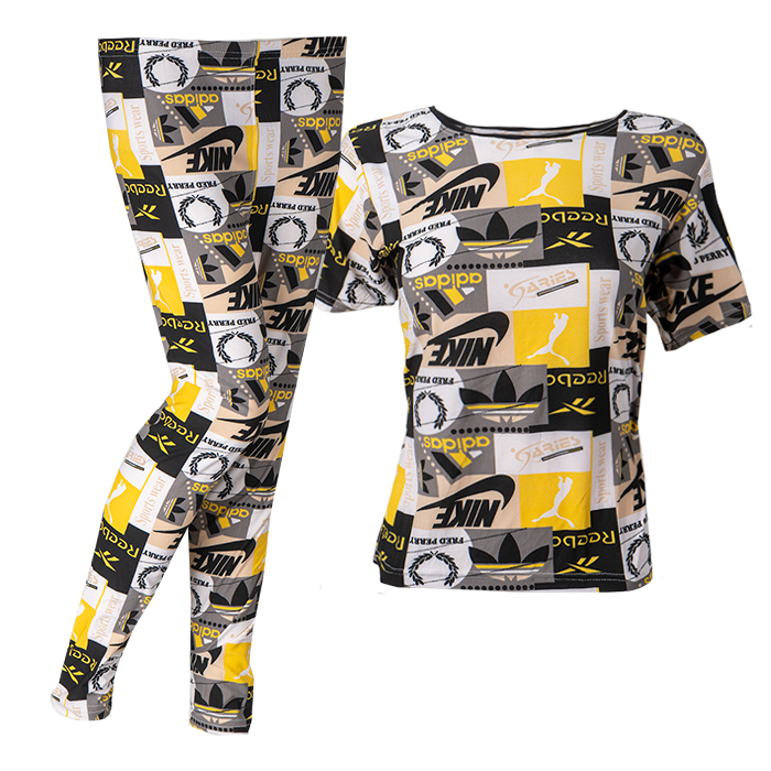 ست تیشرت شلوار Nike دخترانه زرد مدل viana