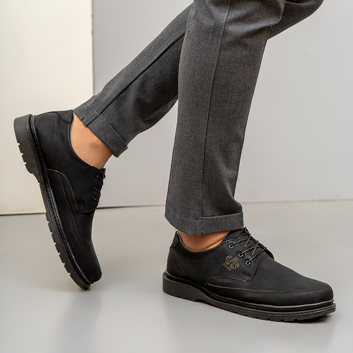 کفش تخت مردانه مشکی مدل NOYAN