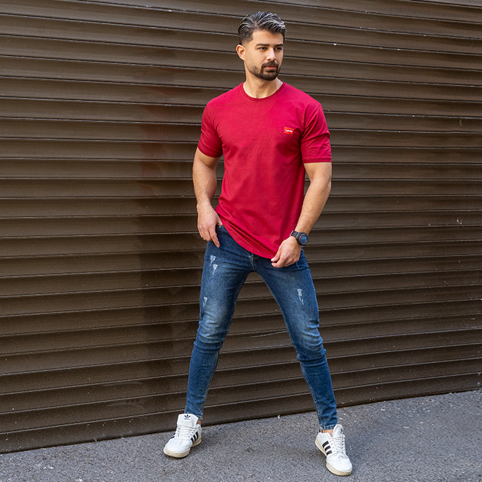 تیشرت مردانه قرمز مدل Levis