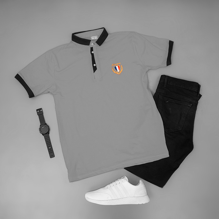 تیشرت مردانه طوسی مدل RIBAN