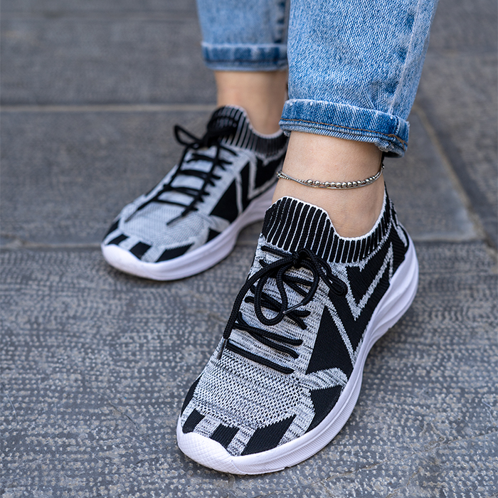 کفش ورزشی زنانه مشکی طوسی مدل Odyssey